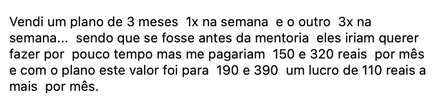 Depoimento de mentorada