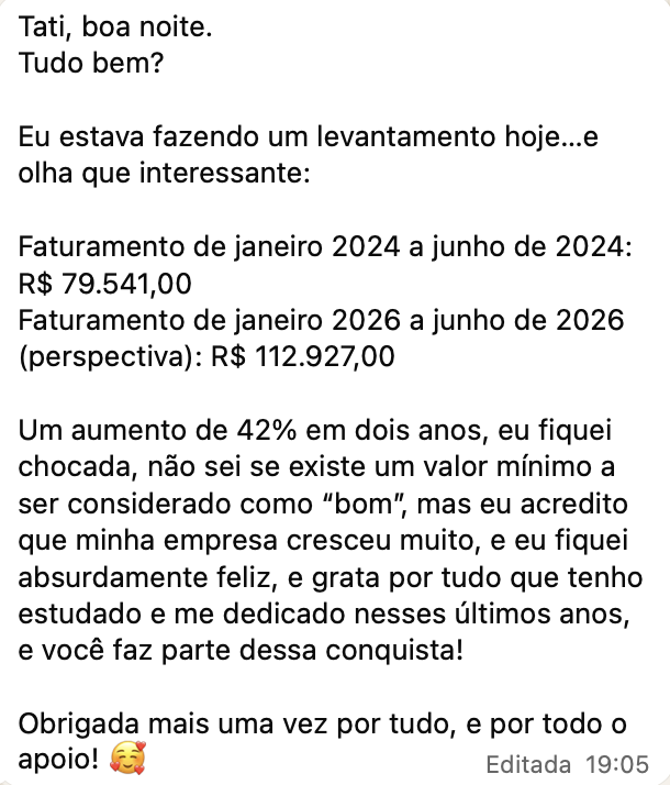 Depoimento de mentorada